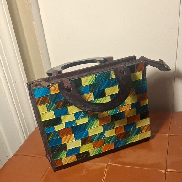 glass bag Handbags - Vintage Geometric Glass Handbag